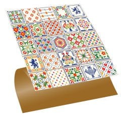 Tink Kendinden Yapışkanlı Modern Karo Desenli 30x30 cm Pvc Karo Kaplama