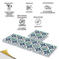 Tink Kendinden Yapışkanlı Metraj Çini Desenli 30x30 cm Pvc Karo Kaplama 0,36 m2 (4 Adet)