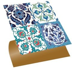 Tink Kendinden Yapışkanlı Pvc Yer Duvar Karosu Çini 010 Desenli 30x30 cm 0,36 m2 (4 Adet)