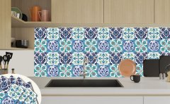 Tink Kendinden Yapışkanlı Pvc Yer Duvar Karosu Çini 010 Desenli 30x30 cm 0,36 m2 (4 Adet)