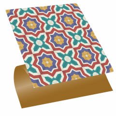 Tink Kendinden Yapışkanlı Kontrast Yıldız Desenli 30x30 cm Pvc Karo Kaplama 0,36 m2 (4 Adet)
