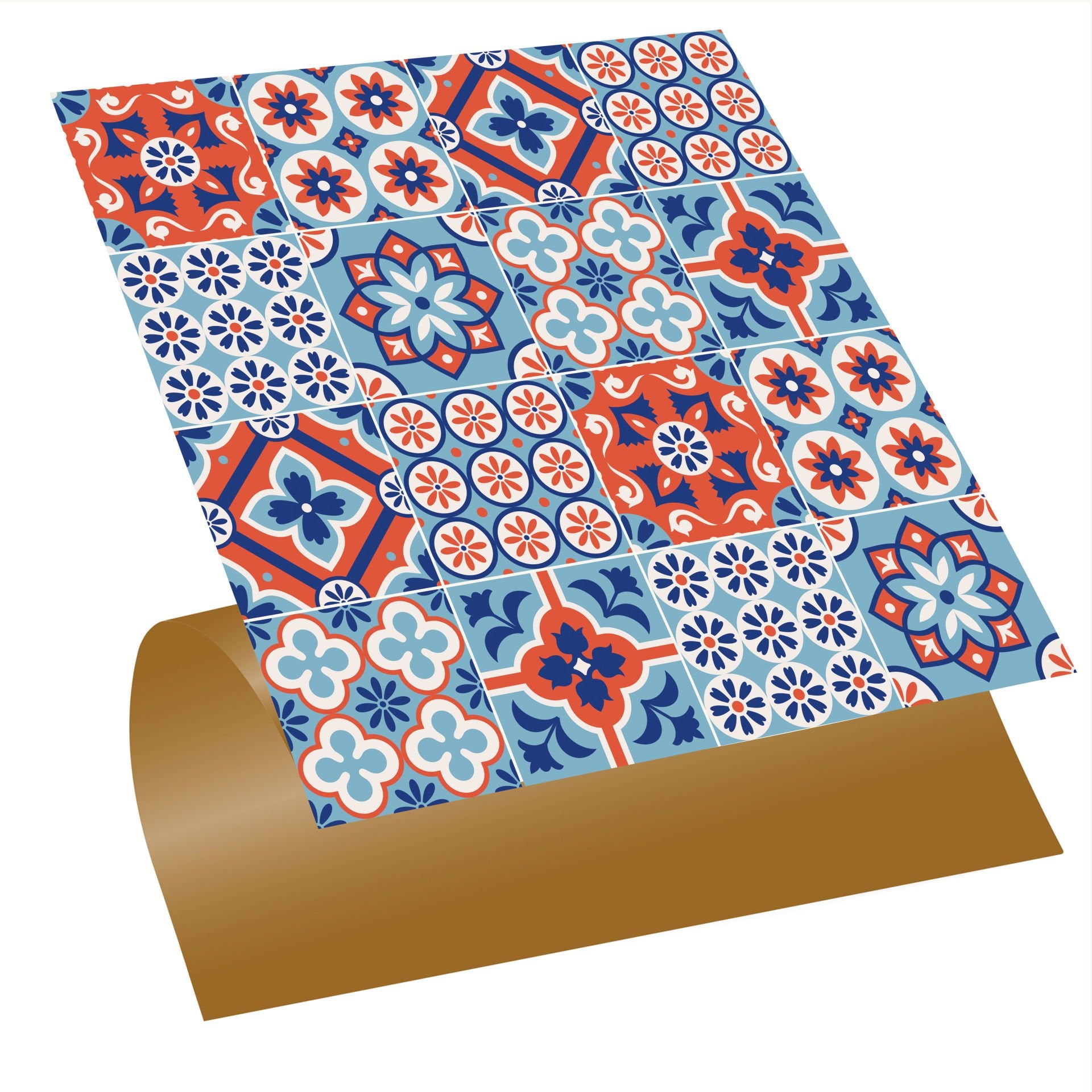 Tink Kendinden Yapışkanlı Kontrast 4'lü Karo Desenli 30x30 cm Pvc Karo Kaplama