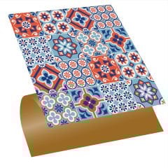 Tink Self Adhesive Contrast 4 Tile Patterned 30x30 cm PVC Tile Covering 0.36 m2 (4 Pieces)