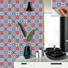 Tink Self Adhesive Contrast 4 Tile Patterned 30x30 cm PVC Tile Covering 0.36 m2 (4 Pieces)