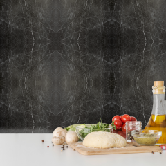 Tink Kendinden Yapışkanlı Mermer Görünümlü Panel Belgıum Black Desen 82x122