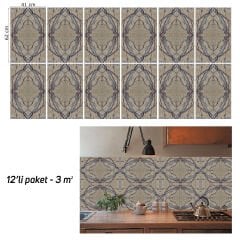 Tink Red Granite Marble Patterned Panel Pvc 41X62 cm