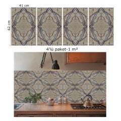Tink Red Granite Marble Patterned Panel Pvc 41X62 cm