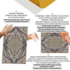 Tink Kırmızı Granit Mermer Desenli Panel Pvc 41X62 cm