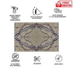 Tink Red Granite Marble Patterned Panel Pvc 41X62 cm