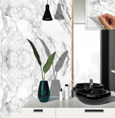 Tink Kendinden Yapışkanlı Mermer Görünümlü Panel Beyaz Mermer Desen 82x122