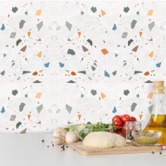 Tink Kendinden Yapışkanlı Mermer Görünümlü Panel Renkli Terrazzo Desen 82x122