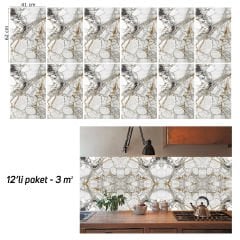 Tink Taş Mermer Desenli Panel Pvc 41X62 cm