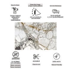 Tink Taş Mermer Desenli Panel Pvc 41X62 cm 1 m² (4 Adet)