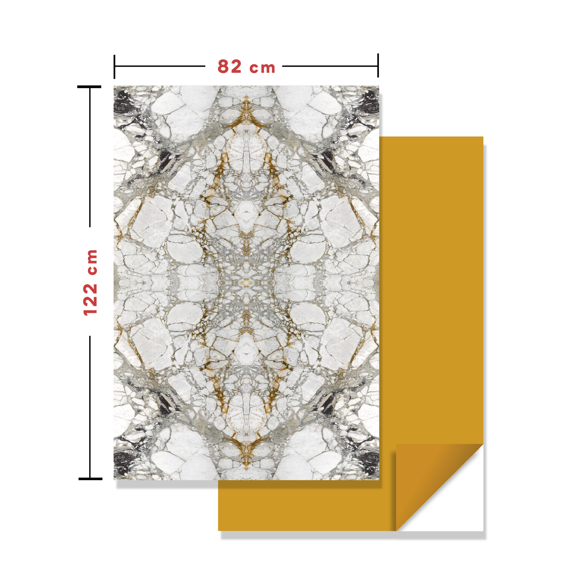 Tink Kendinden Yapışkanlı Mermer Görünümlü Panel Taş Mermer Desen 82x122