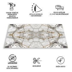 Tink Kendinden Yapışkanlı Mermer Görünümlü Panel Taş Mermer Desen 82x122