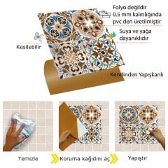 Tink Kendinden Yapışkanlı Pvc Kaplama Fas 010 Desenli 30x30 cm