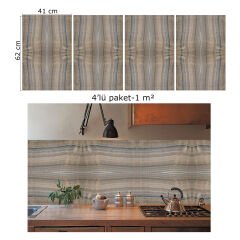 Tink Kahve Sıralı Mermer Desenli Panel Pvc 41X62 cm