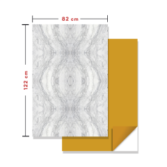 Tink Kendinden Yapışkanlı Mermer Görünümlü Panel Gri Ağ Desen 82x122