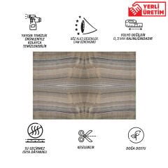 Tink Kahve Sıralı Mermer Desenli Panel Pvc 41X62 cm