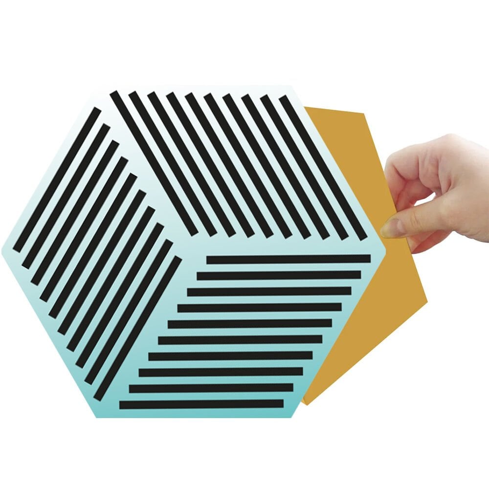 Tink Kendinden Yapışkanlı Renkli Geometrik Altıgen Pvc Karo Kaplama 27x31 cm