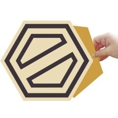 Tink Self Adhesive Modern Striped Hexagon PVC Tile Covering 27x31 cm