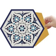 Tink Kendinden Yapışkanlı Çini Altıgen Pvc Karo Kaplama 27x31 cm