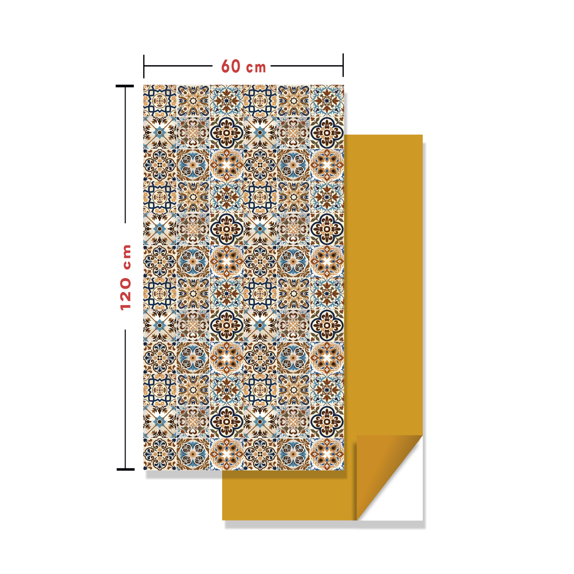 Tink Kendinden Yapışkanlı Fayans Kaplama Pvc Yer Döşemesi Fas 019 Desenli 60x120