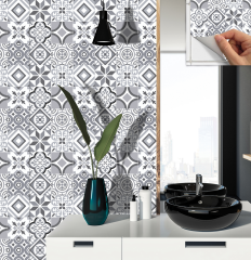 Tink Kendinden Yapışkanlı Fayans Kaplama Pvc Yer Döşemesi Geometrik 019 Desenli 60x120