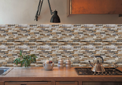 Tink Kendinden Yapışkanlı Fayans Kaplama Pvc Yer Döşemesi Geometrik Taş Desenli 60x120 cm