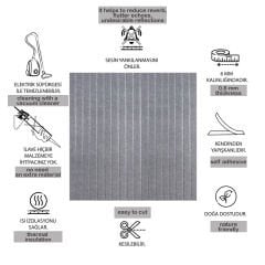 Tink Akustik Ve Dekoratif Keçe Panel Lambri Desenli 45x90 Cm / 2 Adet / 0,81 m² GRİ