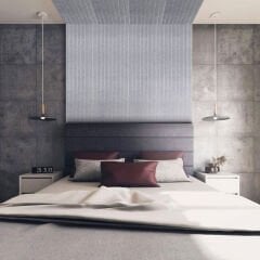 Tink Akustik Ve Dekoratif Keçe Panel Lambri Desenli 45x90 Cm / 2 Adet / 0,81 m² GRİ