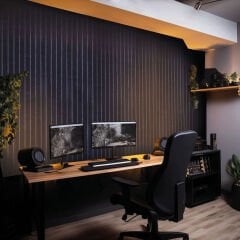 Tink Akustik Ve Dekoratif Keçe Panel Lambri Desenli 45x90 Cm / 2 Adet / 0,81 m² LACİVERT