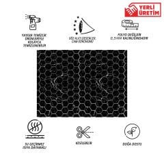 Tink Siyah Petek Mermer Desenli Panel Pvc 41X62 cm