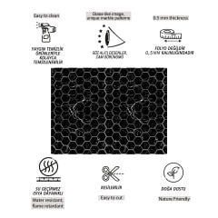 Tink Siyah Petek Mermer Desenli Panel Pvc 41X62 cm