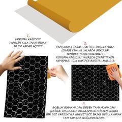 Tink Siyah Petek Mermer Desenli Panel Pvc 41X62 cm