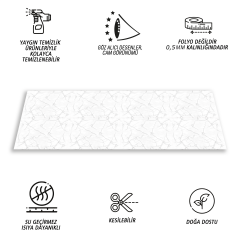 Tink Kendinden Yapışkanlı Fayans Kaplama Pvc Yer Döşemesi Duvar Kaplama Silver Desenli 60x120