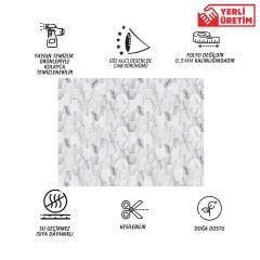 Tink Beyaz Petek Mermer Desenli Panel Pvc 41X62 cm