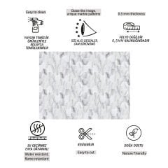 Tink Beyaz Petek Mermer Desenli Panel Pvc 41X62 cm