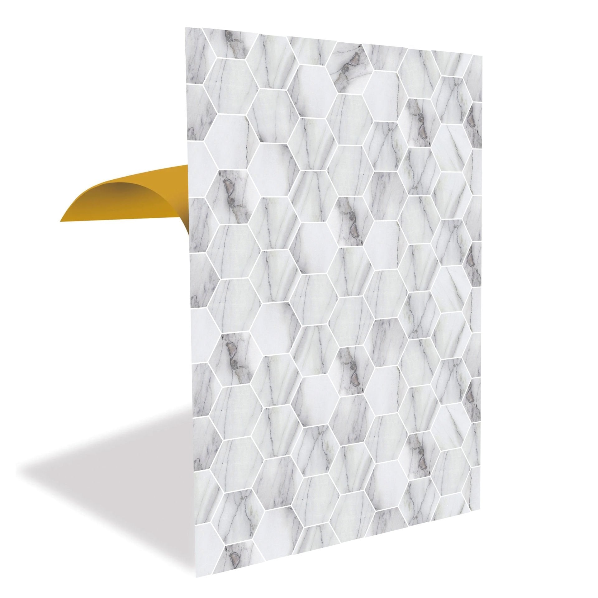 Tink Beyaz Petek Mermer Desenli Panel Pvc 41X62 cm 1 m² (4 Adet)