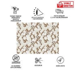 Tink Kahverengi Petek Mermer Desenli Panel Pvc 41X62 cm