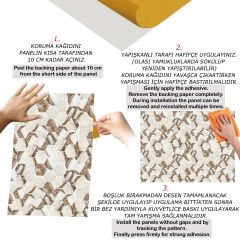 Tink Kahverengi Petek Mermer Desenli Panel Pvc 41X62 cm 1 m² (4 Adet)