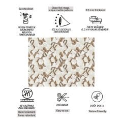 Tink Kahverengi Petek Mermer Desenli Panel Pvc 41X62 cm 1 m² (4 Adet)