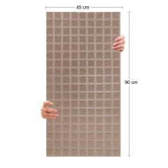 Tink Akustik Ve Dekoratif Keçe Panel Kare Desenli 45x90 Cm / 2 Adet / 0,81 m² GRİ