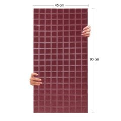 Tink Akustik Ve Dekoratif Keçe Panel Kare Desenli 45x90 Cm / 2 Adet / 0,81 m² GRİ