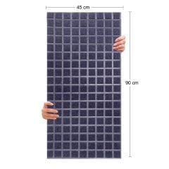 Tink Akustik Ve Dekoratif Keçe Panel Kare Desenli 45x90 Cm / 2 Adet / 0,81 m² GRİ