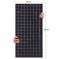 Tink Akustik Ve Dekoratif Keçe Panel Kare Desenli 45x90 Cm / 2 Adet / 0,81 m² SİYAH