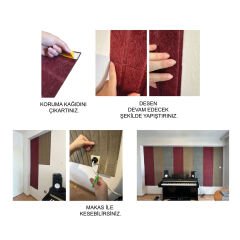 Tink Akustik Ve Dekoratif Keçe Panel Kare Desenli 45x90 Cm / 2 Adet / 0,81 m² BEJ