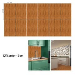 Tink Cilalı Ahşap Görünümlü Panel Pvc 41X62 cm