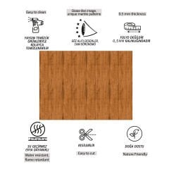 Tink Cilalı Ahşap Görünümlü Panel Pvc 41X62 cm