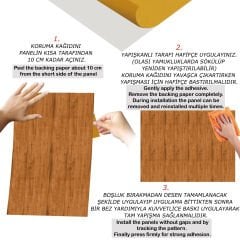 Tink Cilalı Ahşap Görünümlü Panel Pvc 41X62 cm